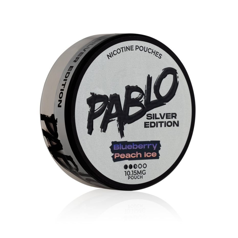 Pablo Blueberry Peach Ice Silver Edition Nicotine Pouches