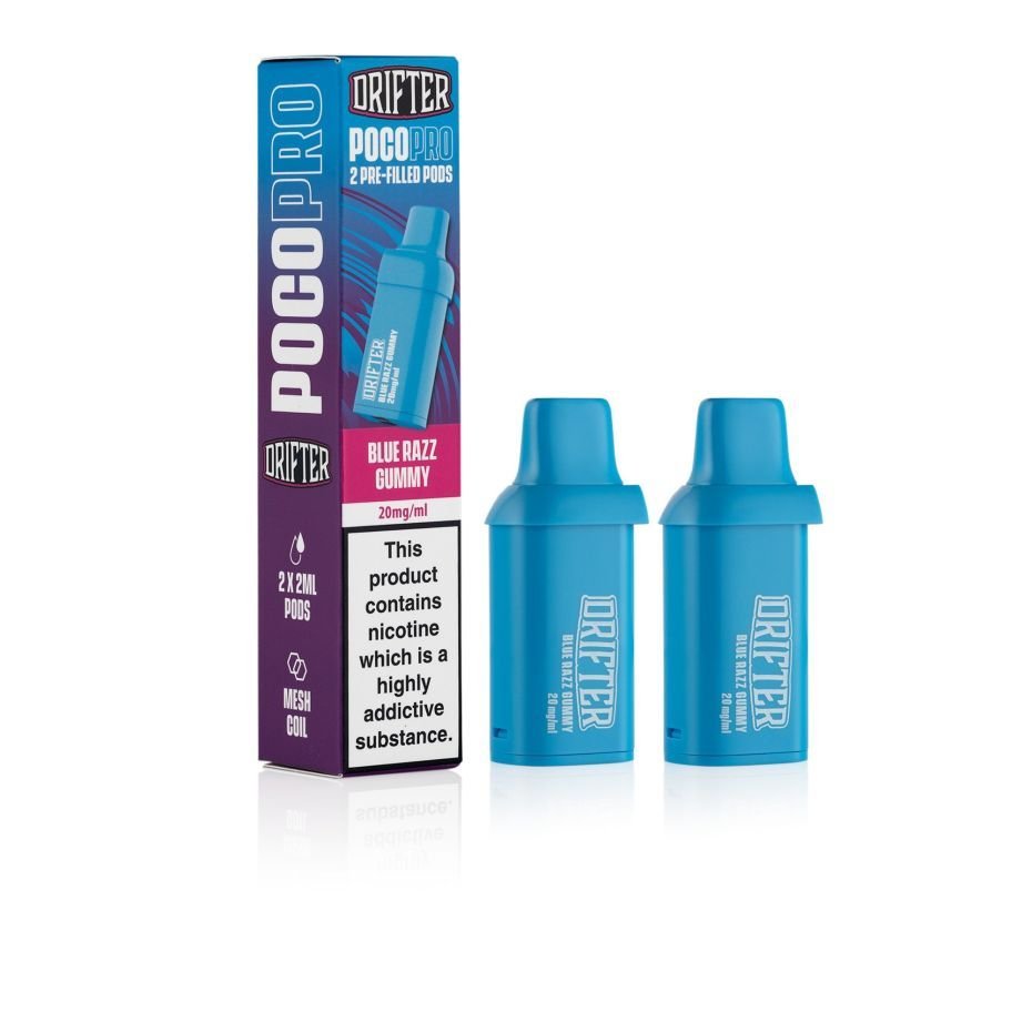 Drifter Vape Juice Blue Razz Gummy Poco Pro Pods