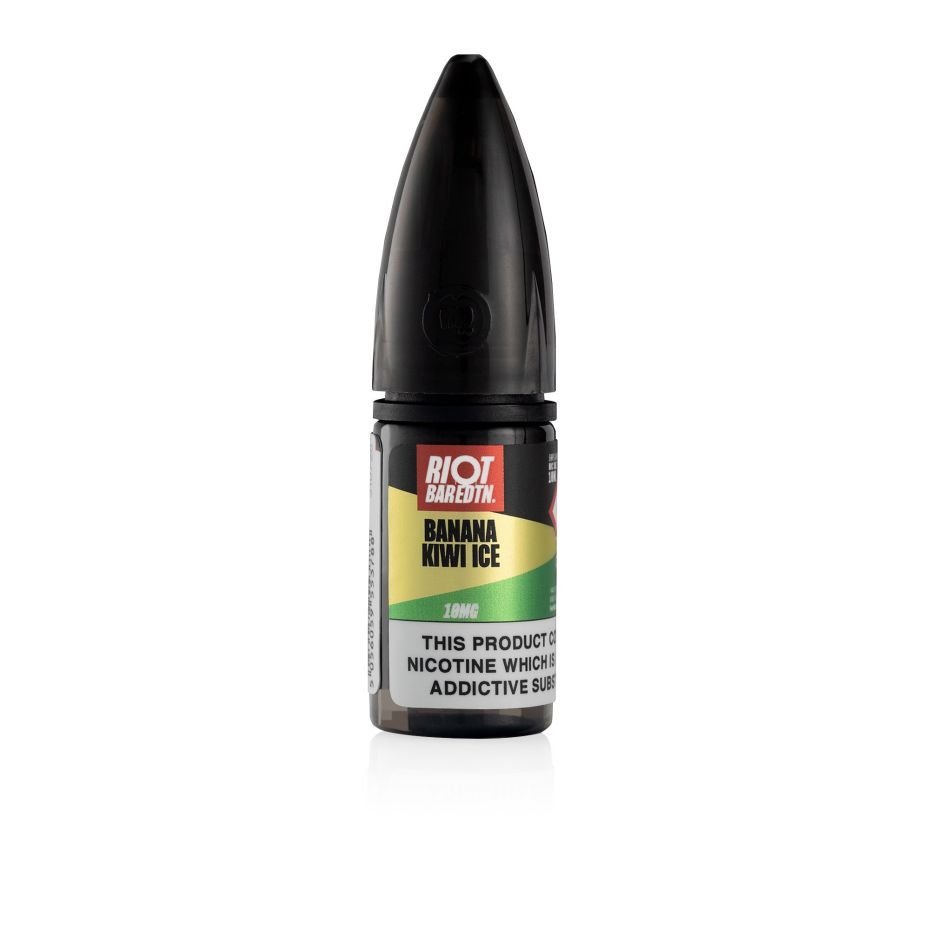 Riot E-Liquid Banana Kiwi Ice Bar ﻿EDTN 10ml Nic Salt E-Liquid