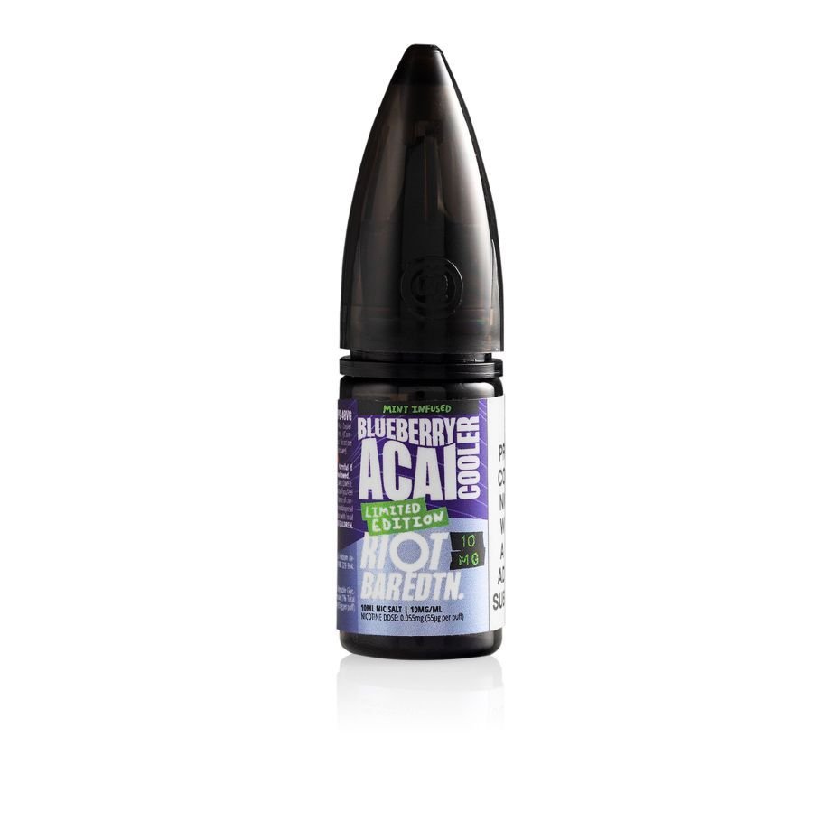 Riot E-Liquid Blueberry Acai Cooler Bar EDTN 10ml Nic Salt E-Liquid
