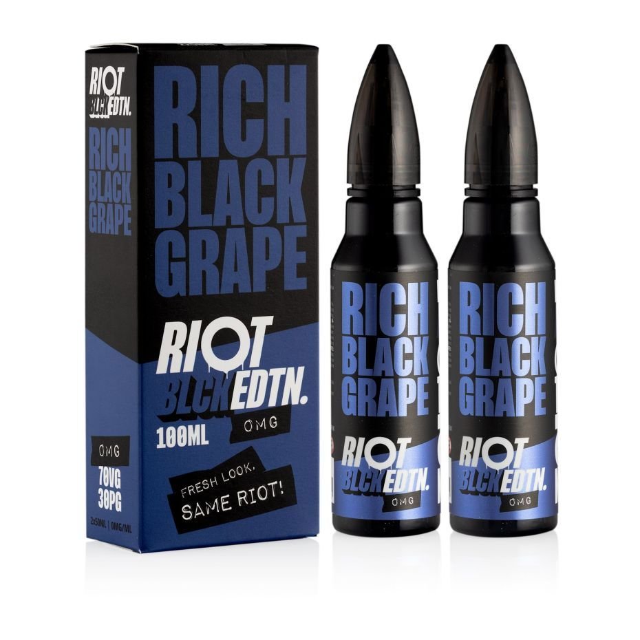 Riot E-Liquid Rich Black Grape 100ml Multipack E-Liquid