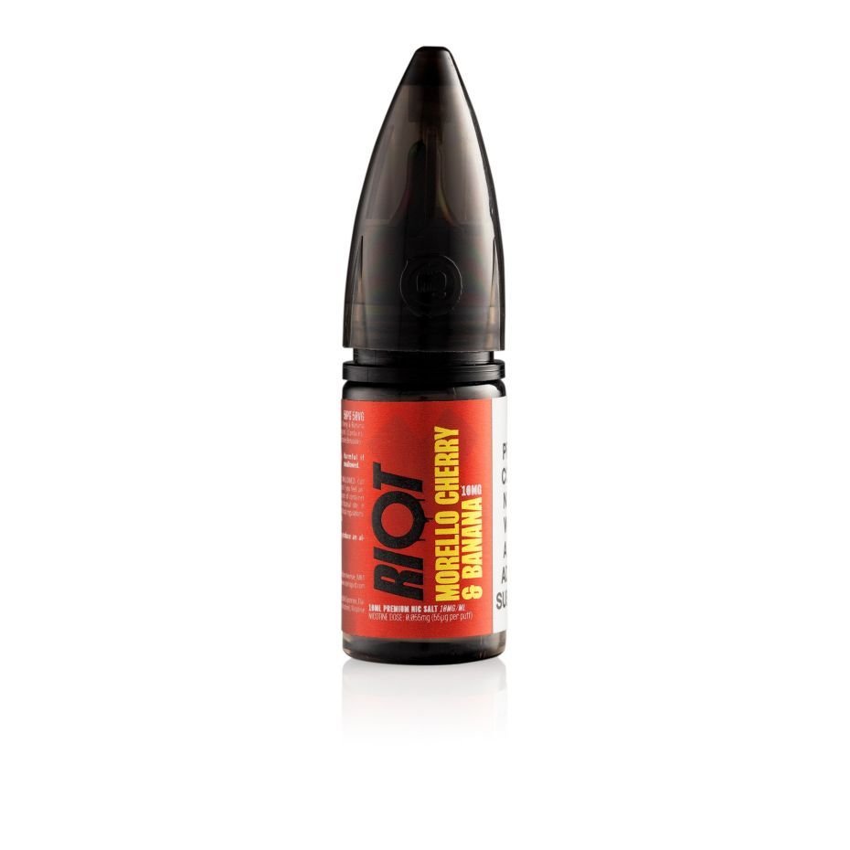 Riot E-Liquid X Morello Cherry Banana 10ml Nic Salt E-liquid